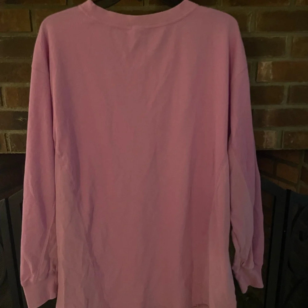 Wild Fable Comfy Pink Ribbed Detail Long Sleeve Top, Size Large‎ - Picture 8 of 8